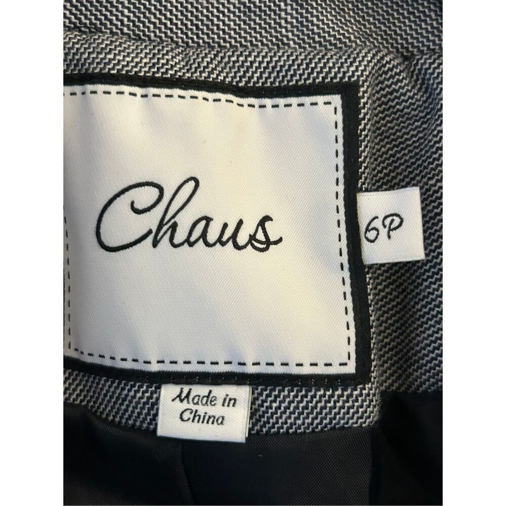Chaus Linen blend blazer size 6 Petite career minimalist casual light weight - Picture 3 of 8